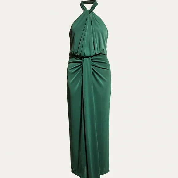 green emerald velvet dress Maddison Events Dress in Emerald Green main image 0